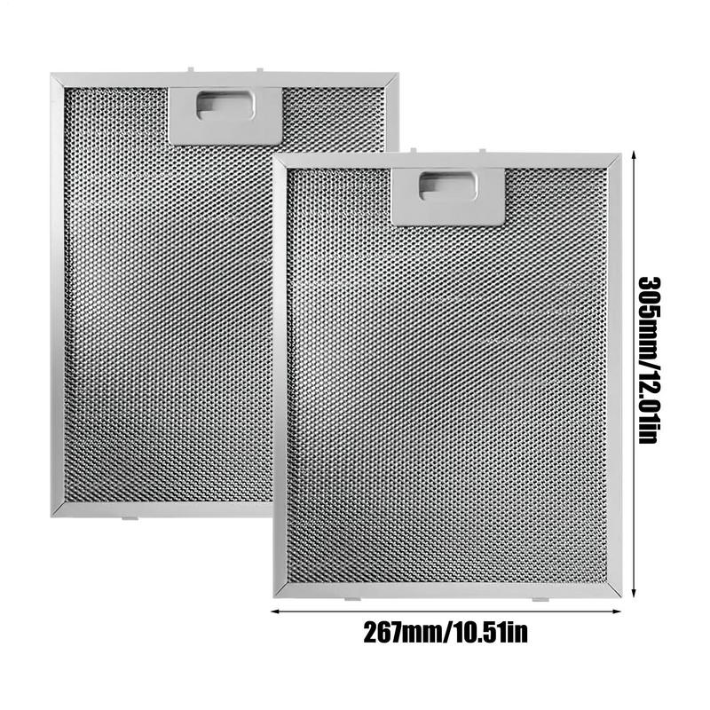 2 шт. алюминиевых фильтров для кухонной вытяжки, металлические сетчатые фильтры для вытяжного вентилятора, кухонные инструменты для дома, кухни, ресторана, вытяжной системы