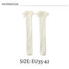 Носки из черного кружева в стиле Y2K, ультратонкие носки до колена, носки с оборками в японском стиле, платье