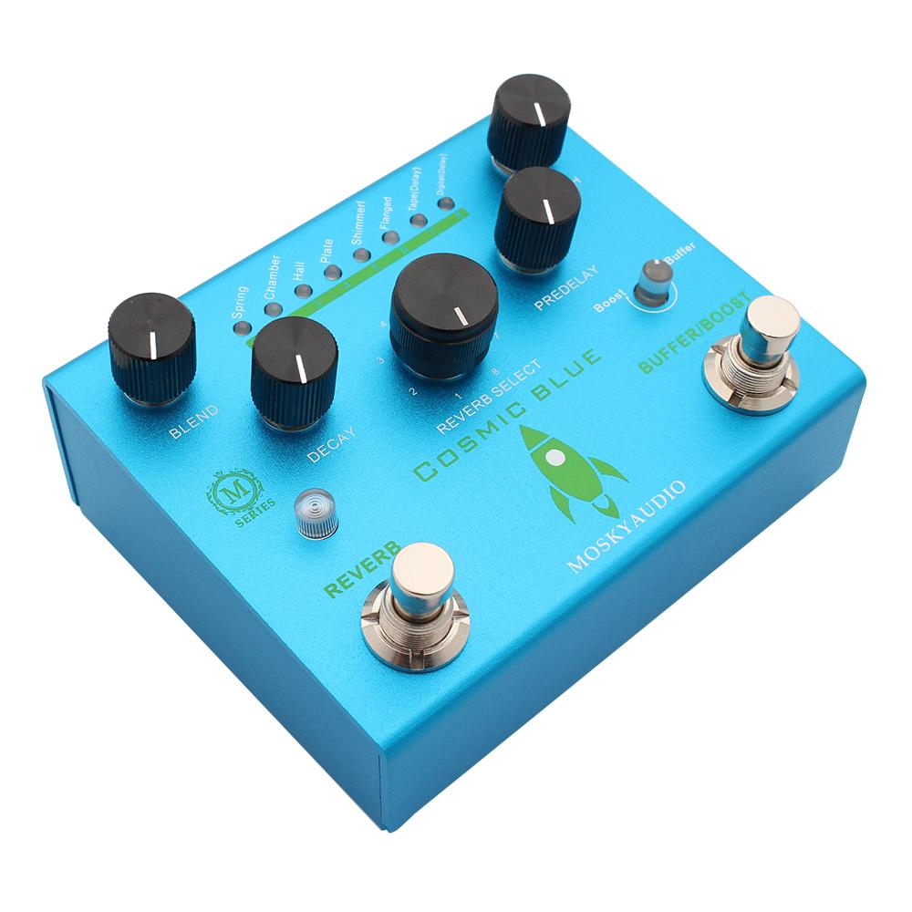 MOSKYAUDIO COSMIC BLUE Guitar Effect Pedal Reverb Pedal 8 Models Function for Bass Electric Guitar Accessories