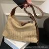 Straw Bag Women's Large Capacity 2025 New Summer Versatile Crossbody Knitted Bag High-end Seaside Vacation Beach Bag
