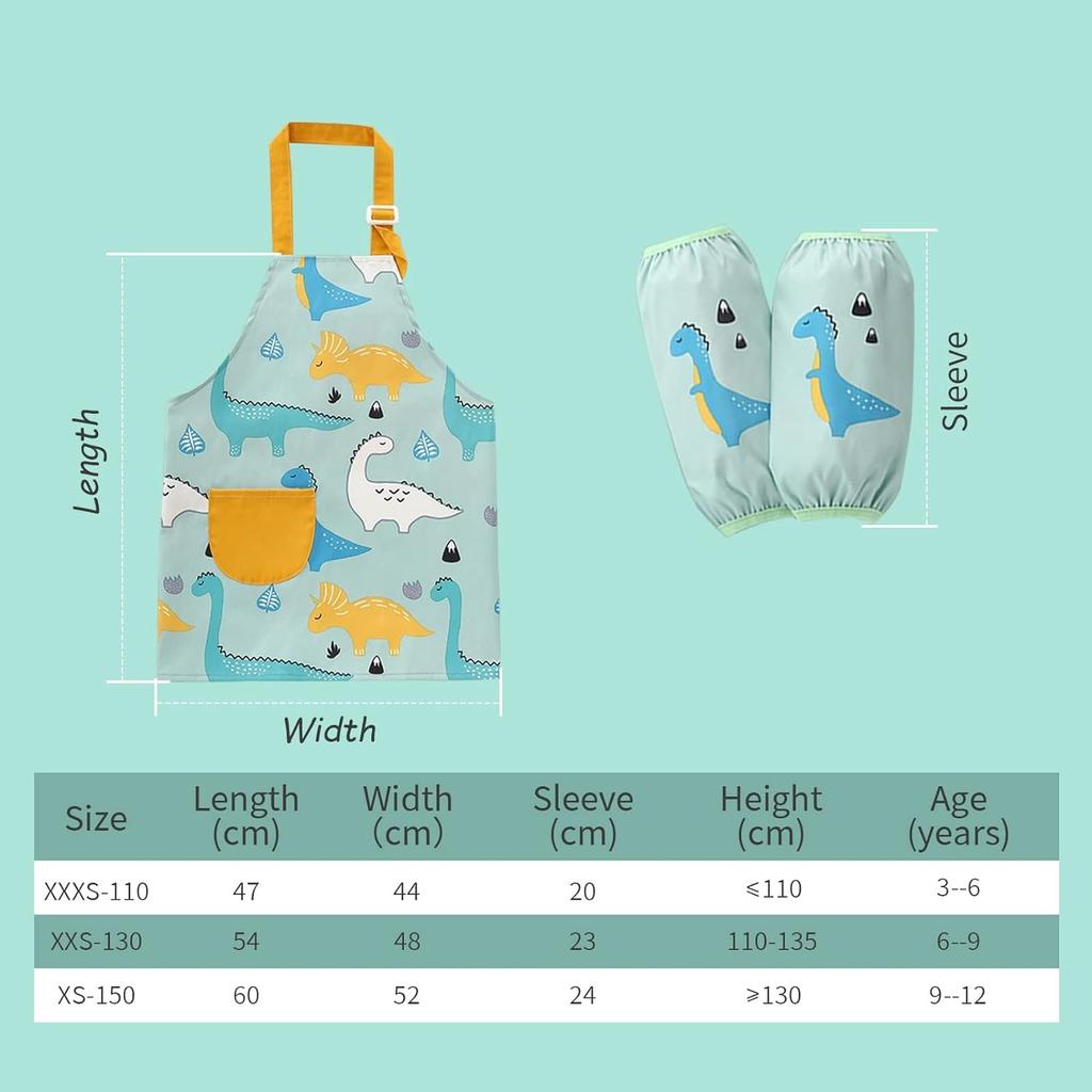 Детские фартуки для девочек и мальчиков, водонепроницаемый кухонный фартук для детей с карманами, регулируемый ремень для детей, приготовление пищи, выпечка, рисование, садоводство