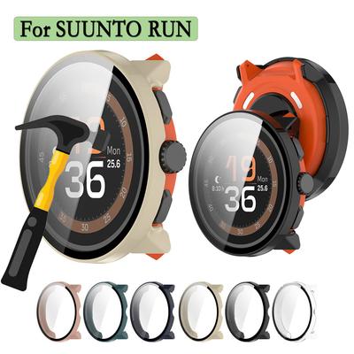 Для часов Suunto Run Чехол 2 в 1 Защитная оболочка с закаленным стеклом ПК Чехол для часов для защиты часов Suunto Run