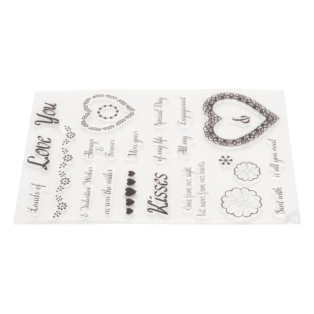 Clear Stamps with Die Mold  Combination Recyclable Clear Imprint Card Making Stamps for Scrapbook