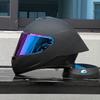 Full Face Motorcycle Helmet With Single Visor Large Rear Wing Bluetooth Slot All Season Use Men Women