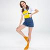 Adorable Minions Costume Set For Halloween Party Featuring Cute Cartoon Design For Women
