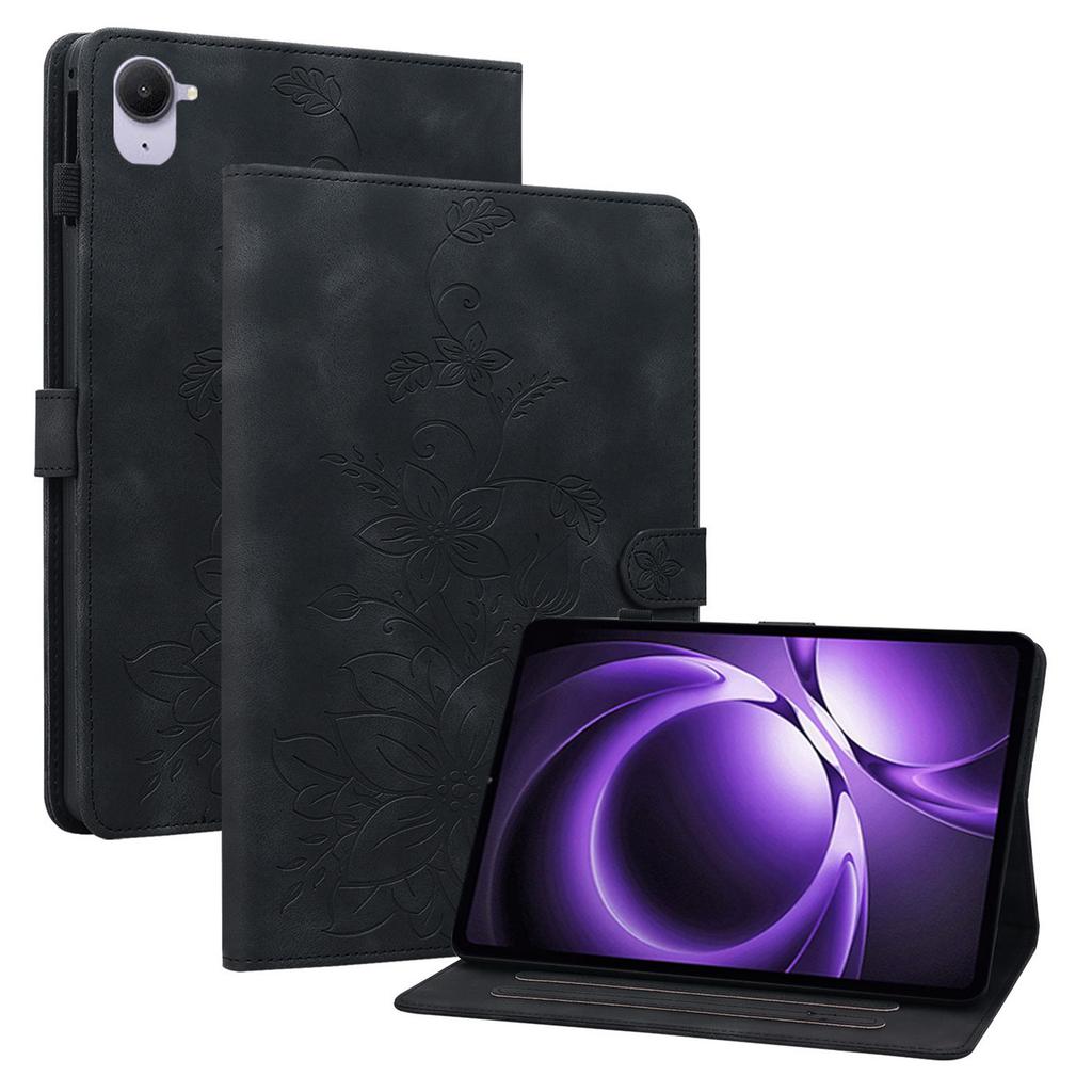 Для Xiaomi Redmi K Pad Чехол Оттиск Лилии Отделения для Карт Кожаный Чехол для Планшета