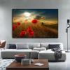 Красные маки, холст, картины, закат, холст, постеры и принты, цветы, настенные художественные фотографии для украшения гостиной