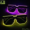 Косплей Украшения Барные принадлежности Товары для вечеринок Светящиеся солнцезащитные очки Мозаичные очки Светодиодные светящиеся очки Светодиодные светящиеся очки