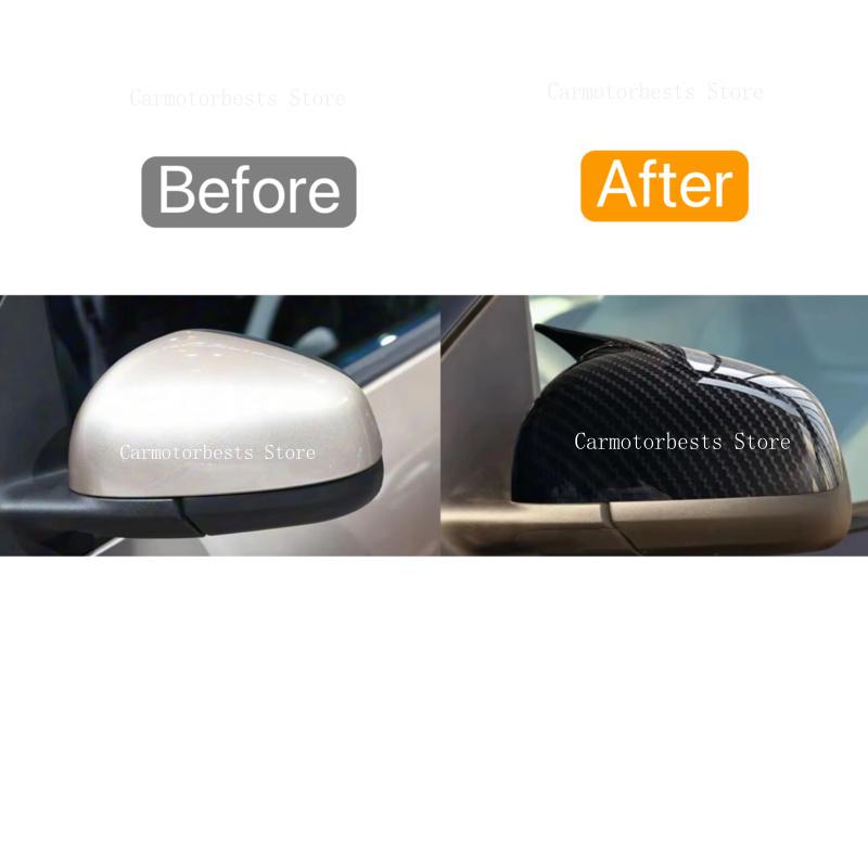 Car Rearview Side Mirror Cover Fit ForMercedes-Benz Smart Fortwo/Forfour 453 W453 2015-2024 Wing Cap Rear View Case Trim