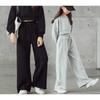 Spring Autumn Teenager Girls Clothes Suit Casual Long Sleeve Sweatshirt and Wide Leg Pants Kids Tracksuit