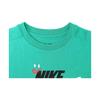 Мужская зеленая футболка Nike с принтованным логотипом, круглым вырезом и рукавами реглан