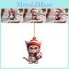 Adorable 2d Acrylic Cat Cup Ornament Creative Cartoon Decoration For Cars And Christmas