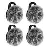 Серый ветрозащитный чехол для микрофона для Hollyland Lark M2S (4-Pack)