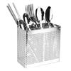 Anni Chopstick Holder Stainless Steel Cutlery Stand Drainer with Hook Divider Chopstick Holder Chopstick Cutlery 2 Pocket Stainless Steel