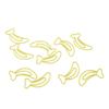 100pcs Paper Clips Portable Mini Cute Banana Shape Rustproof Electroplated Metal Paperclips Office B