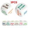 3Pcs/Set Funny Drinking Sip Dice Roll Decider Game Party Bar Pub Club Toy Gift