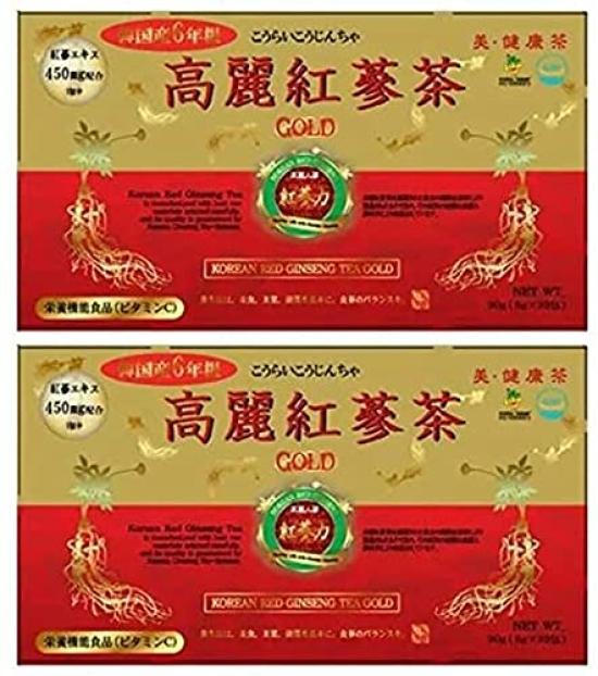 Korean Red Ginseng Tea Gold X 30 Set of 2 (3g Packets)