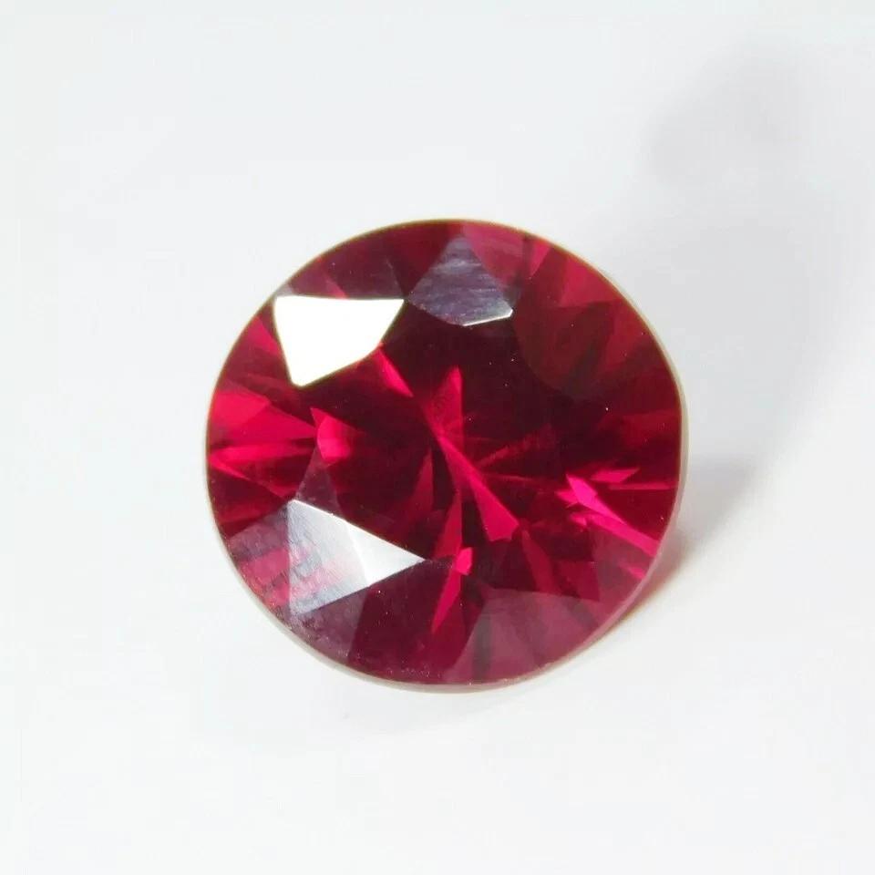 Flawless Red Ruby Natural Round Cut 8-10 Ct Certified Loose Gemstone