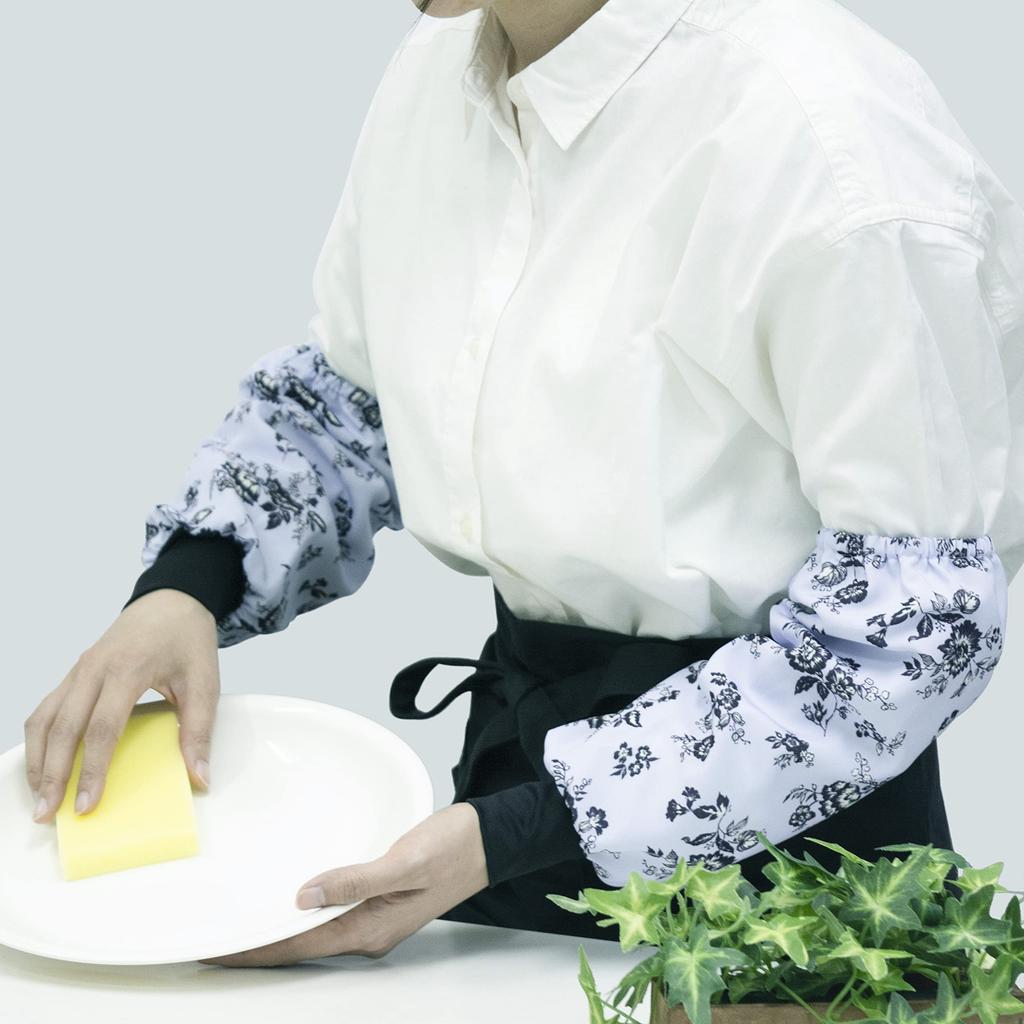 Asakura Senfu Super Water Repellent Arm Cover Botanical 36cm [Total length] approx. 36cm, [arm circumference] approx.