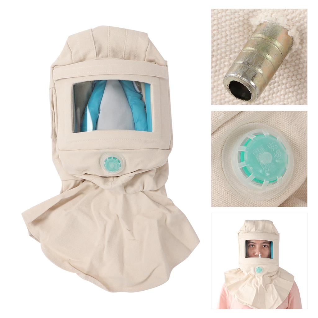 Sand Blasting Hood Anti Wind Dust Protective Face Shield Breathable Protection for Polishing Sanding