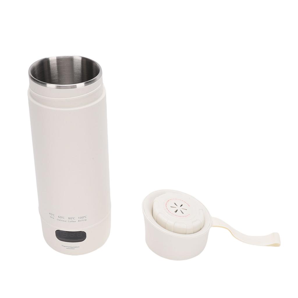 Travel Electric Kettle 300W 400ml Stainless Steel 3 Minutes Fast Heating Portable Small Hot Water Boiler with Display