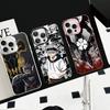 Чехол для телефона Черный клевер Для IPhone 16 15 14 13 12 11 Pro Max X XR XSMAX 8 7 Plus Матовый противоударный задний чехол