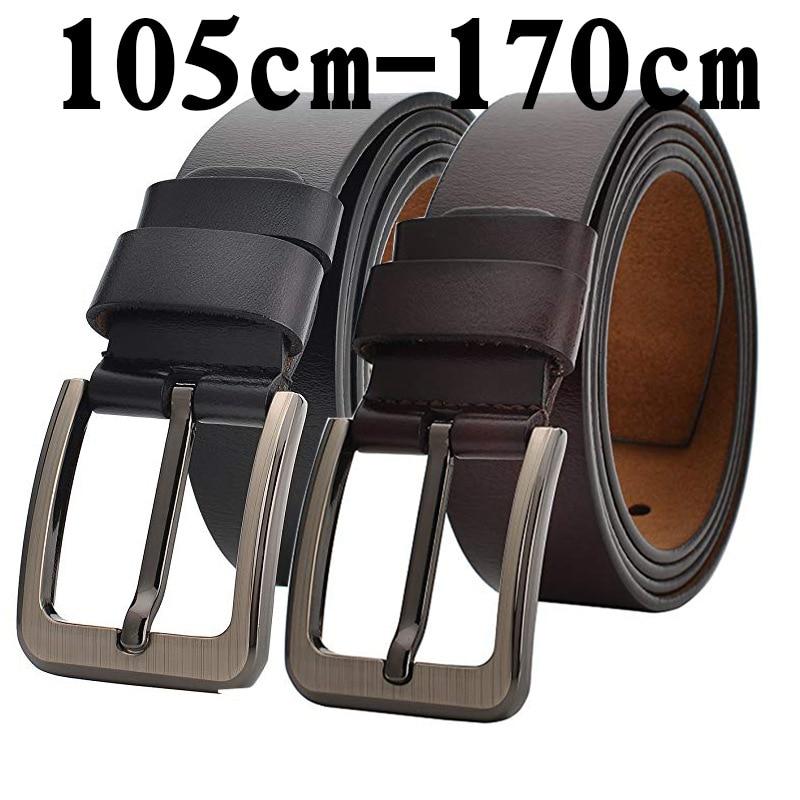 Genuine Leather Belt Men 140 150 160 170cm Large Size Luxury Designer Belts Men Genuine Leather High Quality Waist Belt