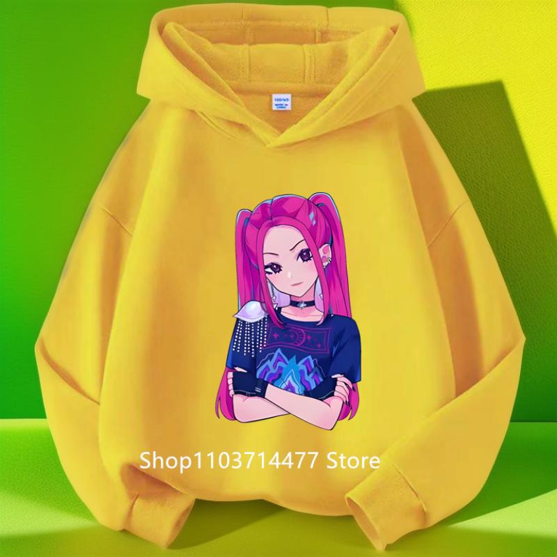 K-pop Demon Hunters Hoodies Boys Girls Long Sleeve Outerwear Saja Boys Print Hooded Coat for Children Fashion Pullover Kids Tops