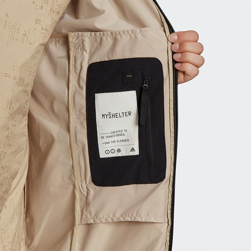 Adidas Myshelter ветрозащитная однотонная спортивная куртка женская куртка цвета хаки GR0597