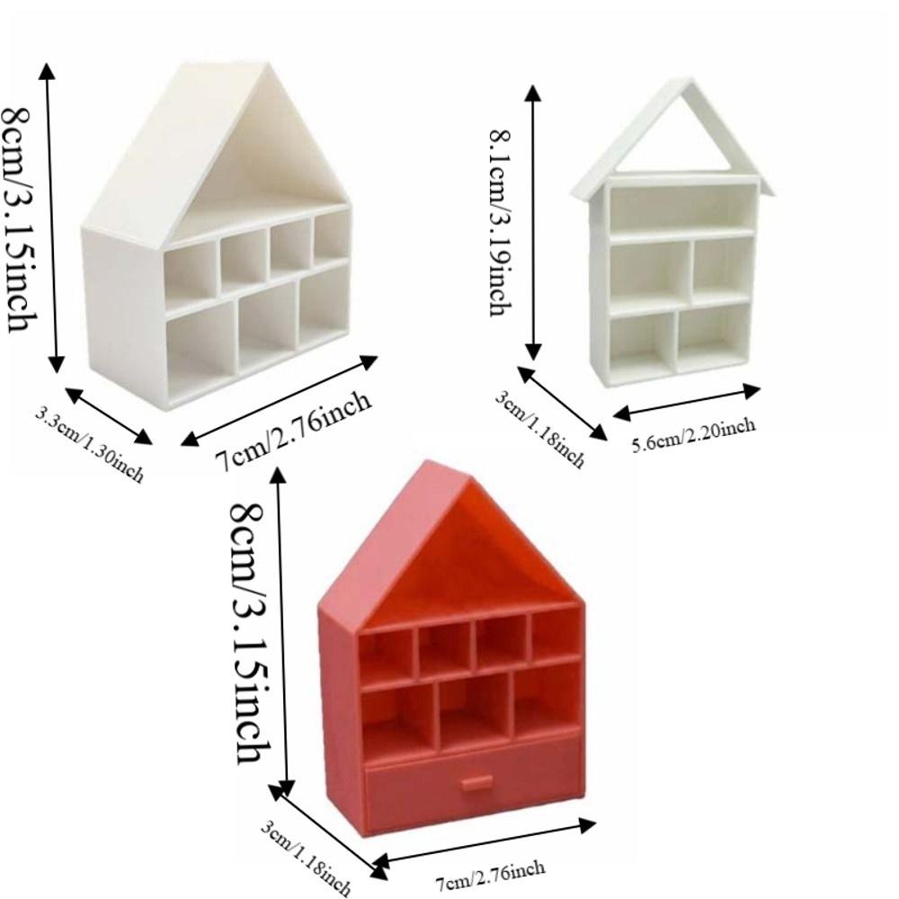 1pc / 2pcs / 3pcs White / Red Ring Necklace Organizer DIY Earrings Storage Box Desktop Decor