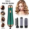 3 In 1 Hot Air Brush Ionic Hair Dryer Brushes Volumizer 3 Heads Hair Straightener Heating Comb Curler Hairdryer Hair Styler Tool