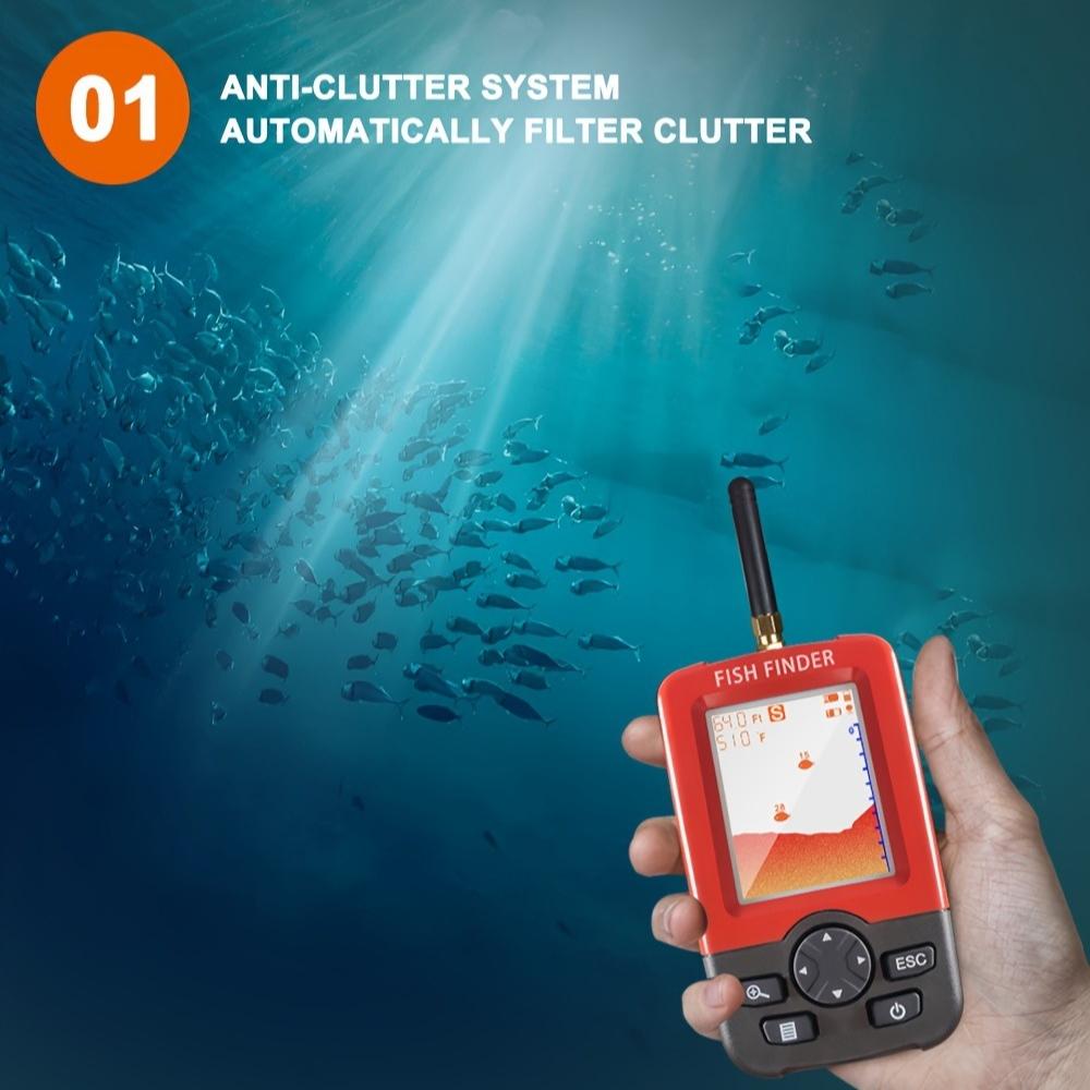 Продвинутый USB Перезаряжаемый Эхолот Звуковой Эхолот Искатель Глубины для Морской и Пресноводной Рыбалки