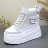 Модные высокие кроссовки Туфли Платформа Женские 2025 Теннисные Женские Новые Толстая подошва Повседневные Кроссовки Досуг Шнуровка обувь на платформе