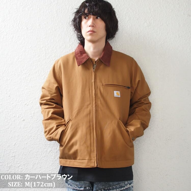 Carhartt Detroit Свободная Популярная Хлопковая Канва Модель из США M Куртка, Посадка, Классическая, Ткань, Мужская Верхняя Одежда, [103828], C.BROWN [Б/У]