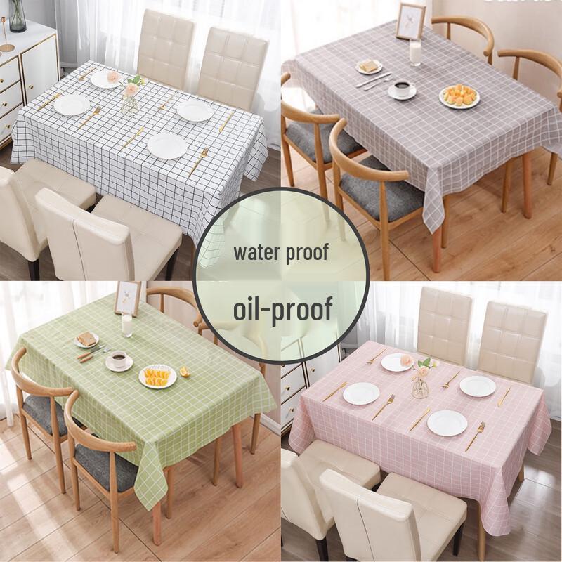 PEVA Waterproof & Oil-Proof Easy-Clean Tablecloth