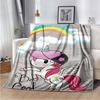 Cute Pink Unicorn Throws Blanket Sofa Blanket Bedroom Living Room Decoration Blanket for Bed Picnic Blanket Throw Blanket