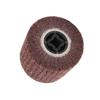 Wire Drawing Wheel Brush Drum Burnishing Cross Rubber Core Polishing Buffer Wheel for Stainless Steel Aluminum Iron