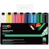 Markers - POSCA - PC8K - Set of 16 - Broad Chisel Tip - Permanent - Multicoloured