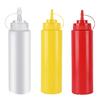 4Pcs Kitchen Plastic Seasoning Dispensing Bottles with Lid Multifunctional Pigment Squeeze Bottle 250ml BPA Free Condiment Squeeze