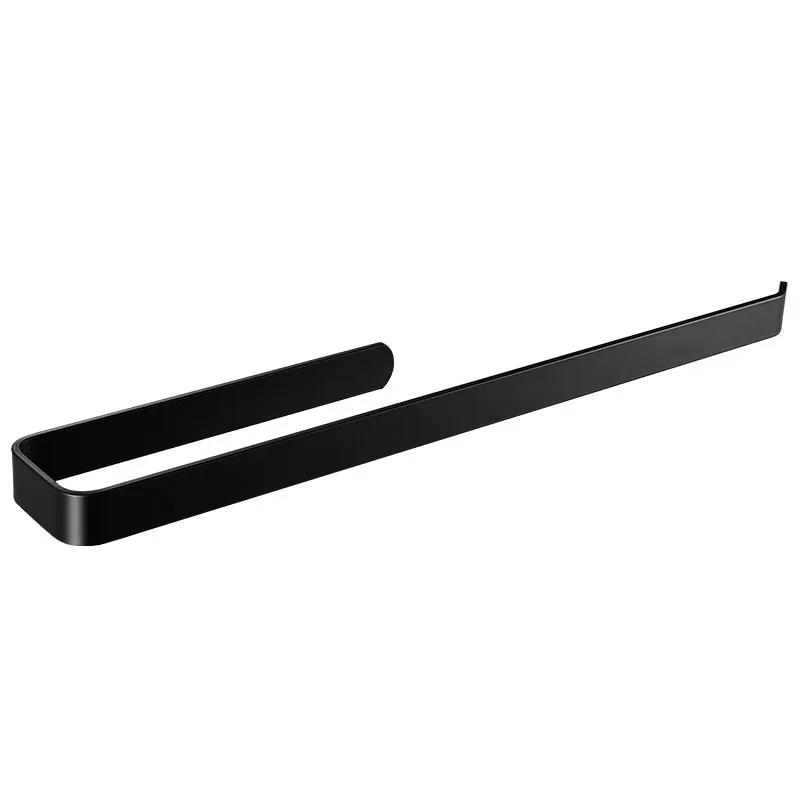 HeMu Bathroom aluminum towel rod bathroom roll paper rack towel rack without punching face towel storage storage tissue rack