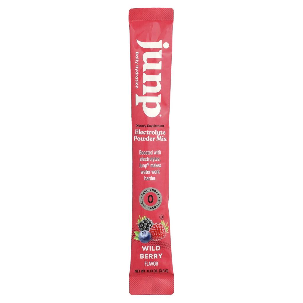 JUNP Hydration Electrolyte Powder Mix, Wild Berry, 20 Stick Packs, 3.8g (0.13oz) Each