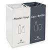 Recycling Bin, Separate Large Recycle B for Kitchen - Indoor Home Trash Bin, Recyclable Waste Trash Sorting Organizer, Durable, Washable, Affordable
