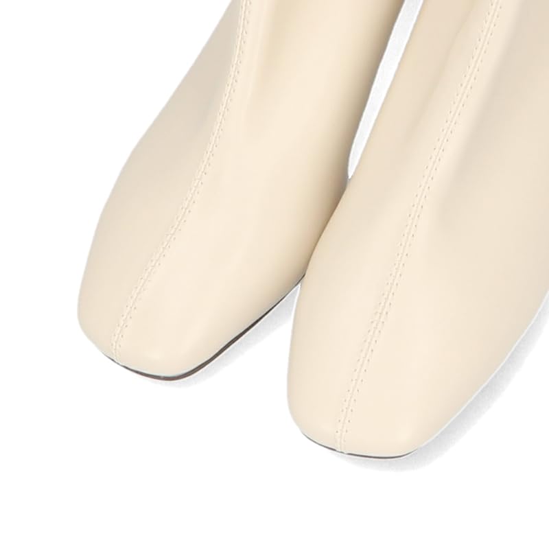 Короткая эластичная центральная пластина сзади 41406 ЧЕРНЫЙ [Oriental Traffic] сапоги, сапоги, мягкие, шов, однотонные, простые, стильные, каблук, молния,