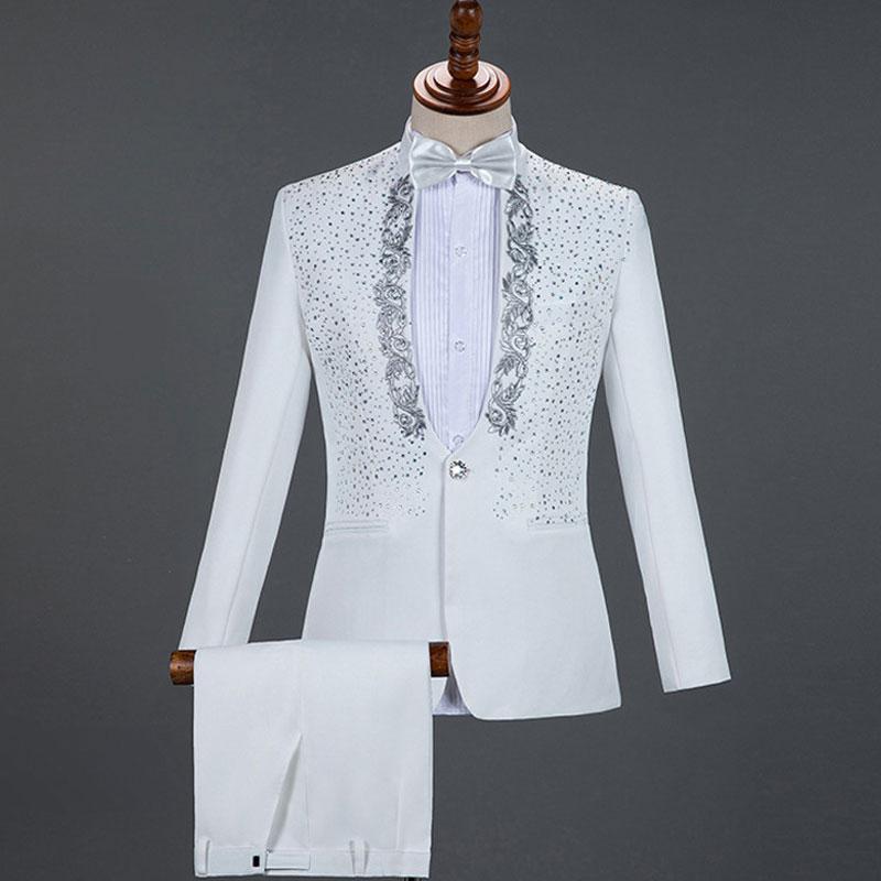 Черный Костюм Свадебная Вечеринка Друг Жениха Приталенный Повседневный Деловой Ведущий Мужской Костюм Обычный 3 Предмета Пиджак + Брюки