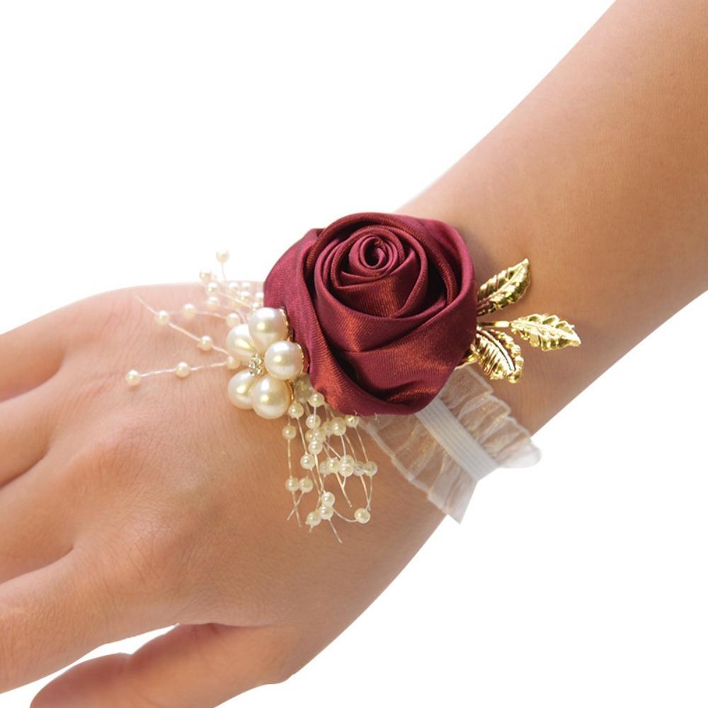 Accessories Corsage Polyester Bracelet Wrist Flowers Bridesmaid Wedding