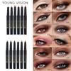 Набор из 6 цветных теней для век Pearl вращающийся квадратный Water Easy Color Brightening и Contouring Eyeshadow Stick