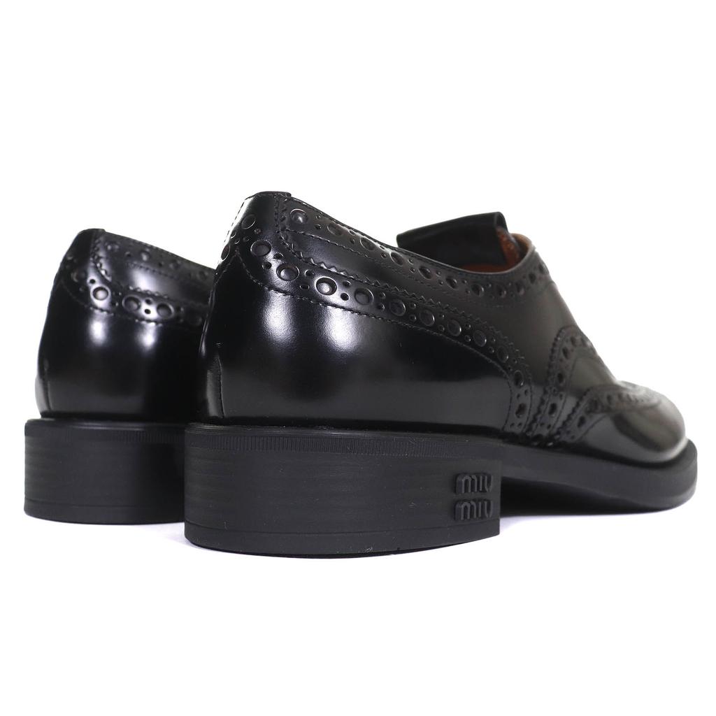 Pristine CHURCH'S Leather shoes Oxford Brogues black leather Women 38 5E038E Used