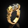Golden Skull Dice Ring Personality Punk Domineering Hip-hop Men's Ring
