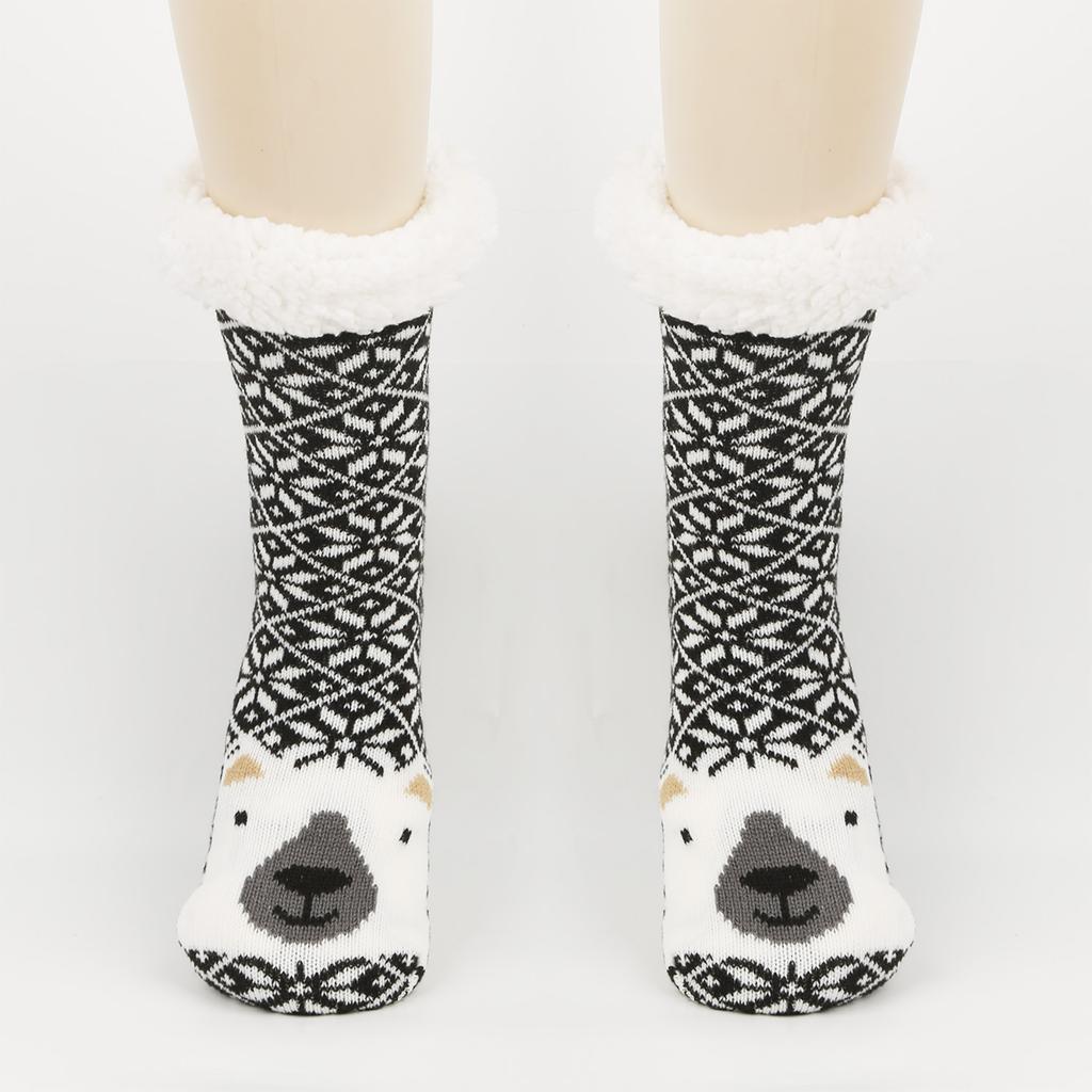 Женские носки для пола, Теплые и Толстые Мультяшные Животные Холодостойкие Петлевые Носки для Сна