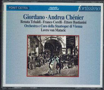 CD GIORDANO - Andrea Chenier: Tebaldi / Corelli / CDE3003 SOUND REBIRTH US Classical Used